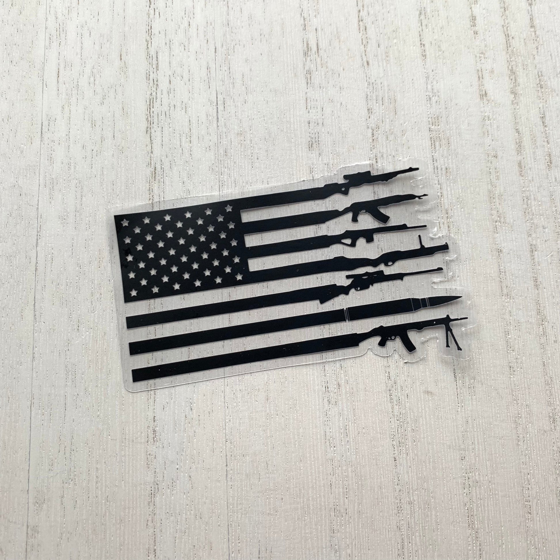 2A Black Flag Sticker, America, second amendment, guns, black American flag